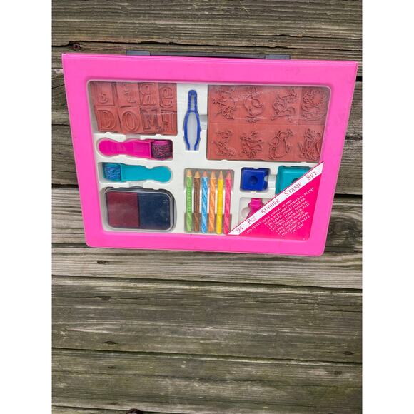 Rubber Stamping Stamp Kit Ink Art Kit Kids - Picture 15 of 16